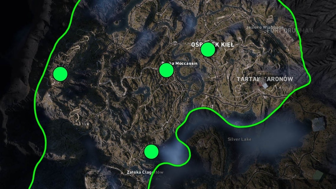 Obrazki dla Far Cry 5 - posterunki kultu: Góry Whitetail (mapa)