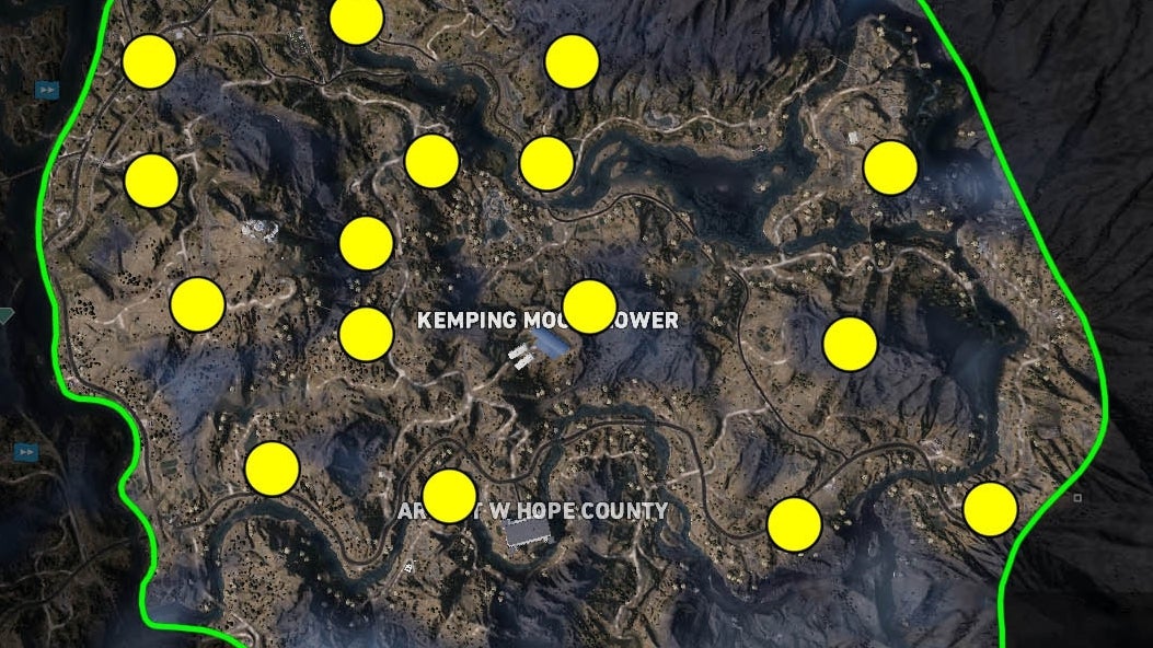 Obrazki dla Far Cry 5 - własność kultu: Rzeka Henbane (mapa)
