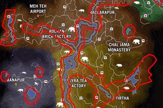 Image for Far Cry Primal uses Far Cry 4's map layout
