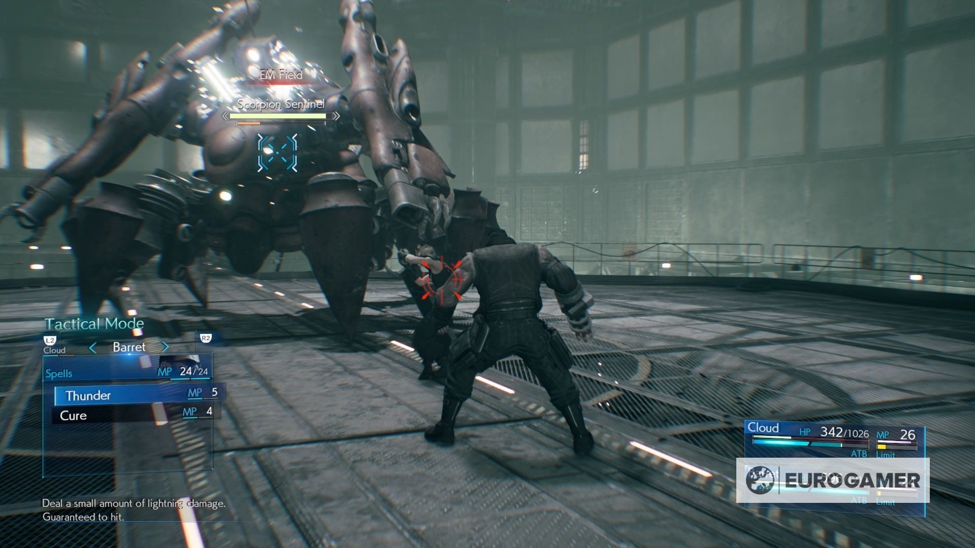 Final Fantasy 7 Remake Timer choice  How to beat first boss Scorpion Sentinel and 20 or 30 minute timer difference explained - 41