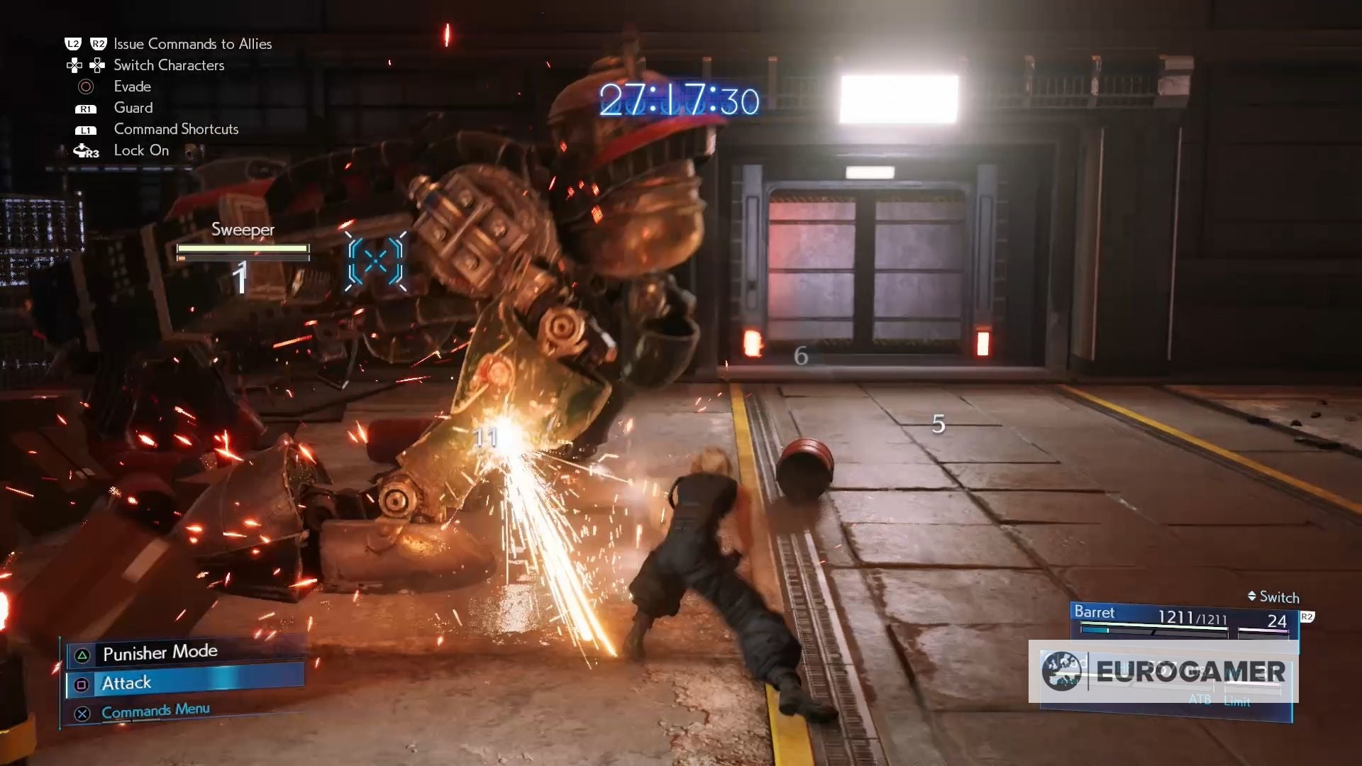 Final Fantasy 7 Remake Timer choice  How to beat first boss Scorpion Sentinel and 20 or 30 minute timer difference explained - 74