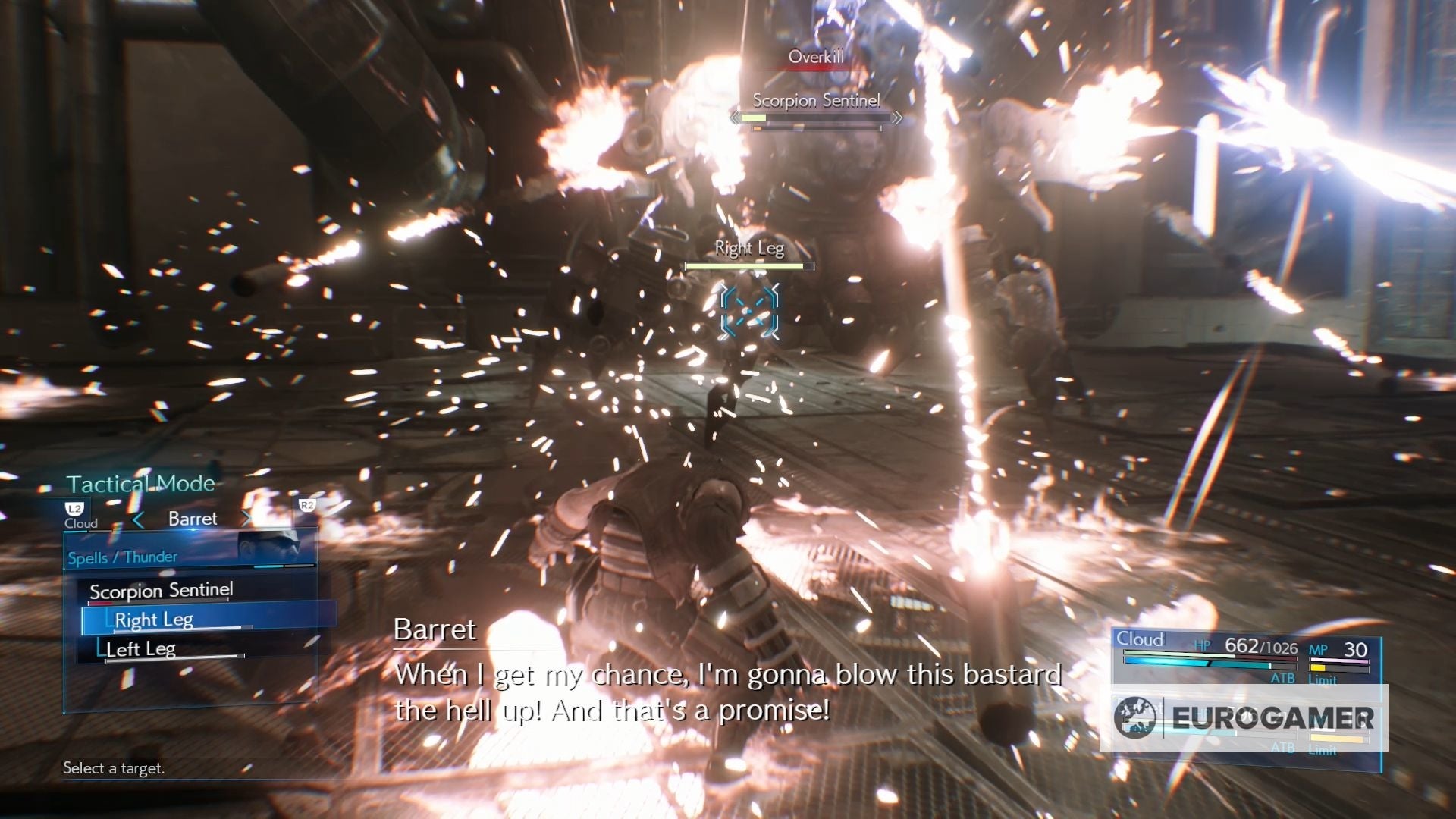Final Fantasy 7 Remake Timer choice  How to beat first boss Scorpion Sentinel and 20 or 30 minute timer difference explained - 43