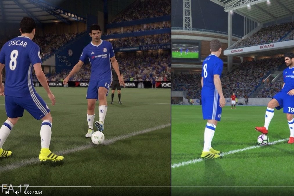 Image for FIFA 17 vs. PES 17 ve videosrovnání