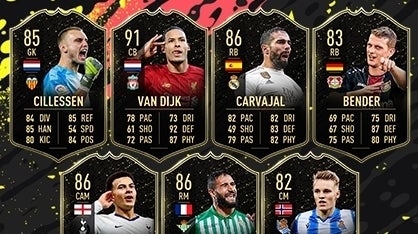 Image for FIFA 20 TOTW 12: all players included in the twelfth Team of the Week from 4th December