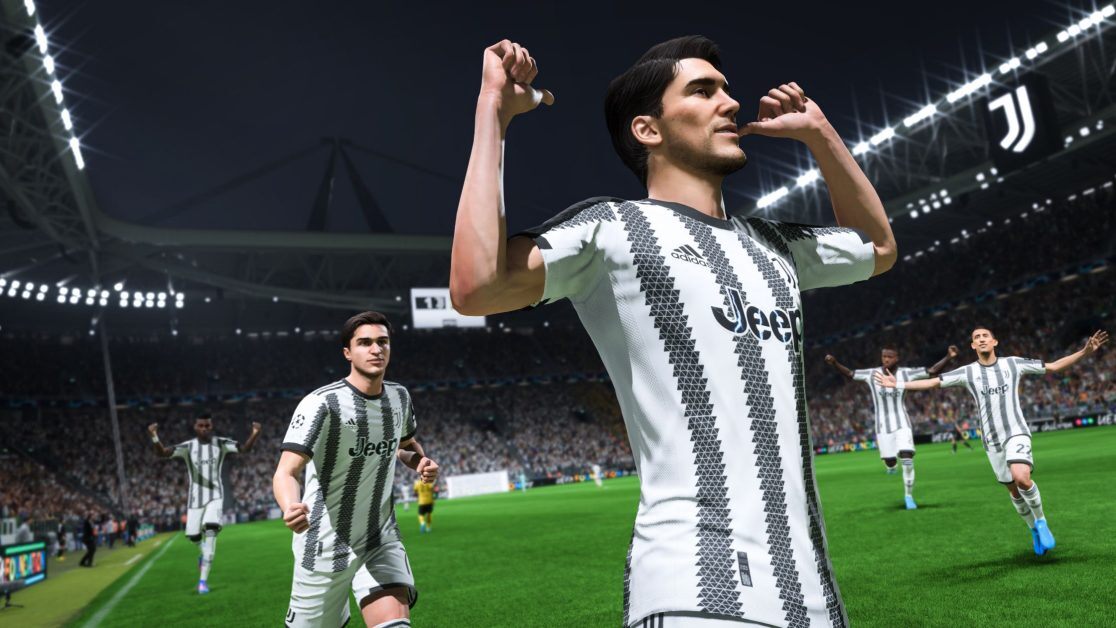 A player celebrating in FIFA 23