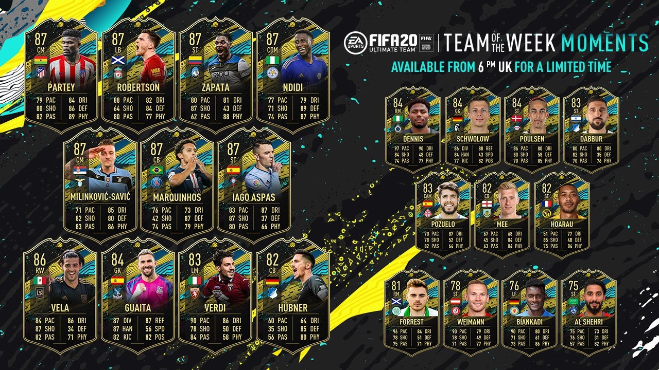 FIFA 20 TOTW Moments 3  all players included in the 3rd Team of the Week Moments from 1st April - 52