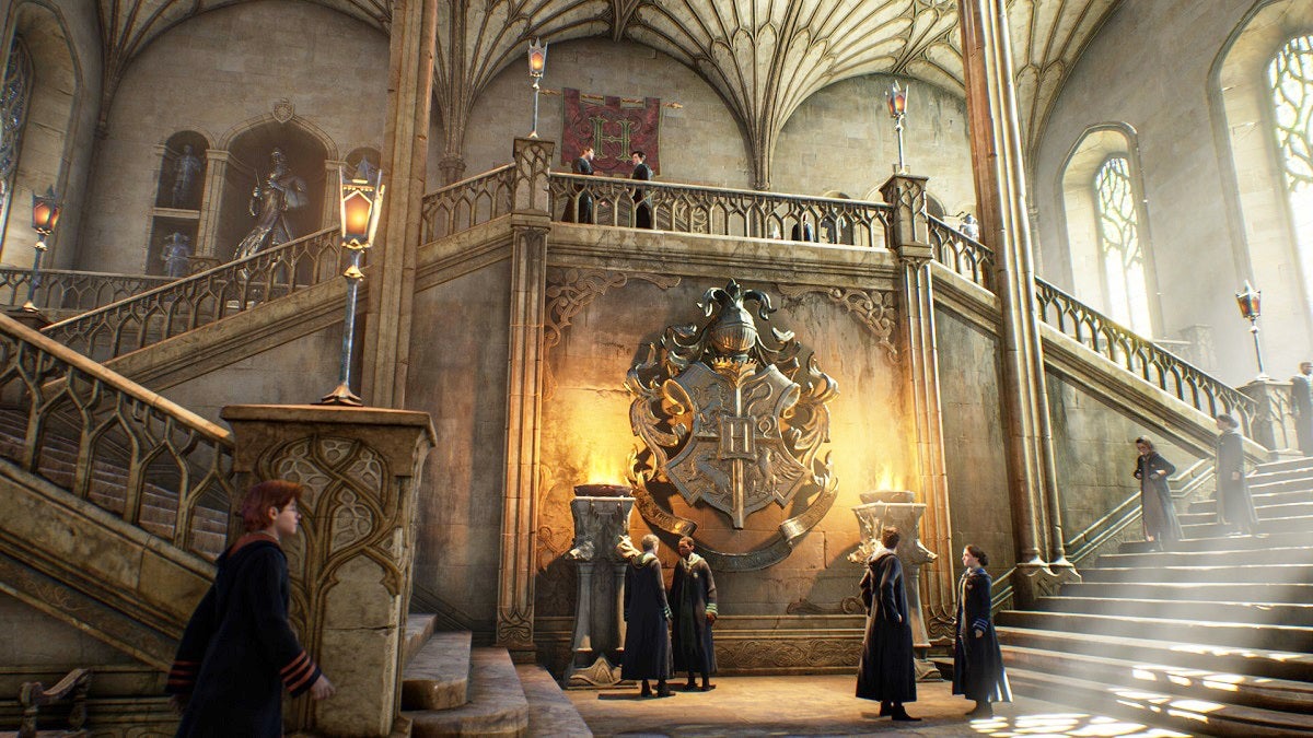 Obrazki dla Hogwarts Legacy z trybami graficznymi na konsolach. Są szczegóły