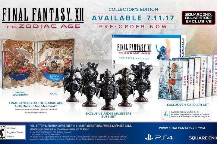 Afbeeldingen van Final Fantasy 12: The Zodiac Age Limited en Collector's Editions onthuld