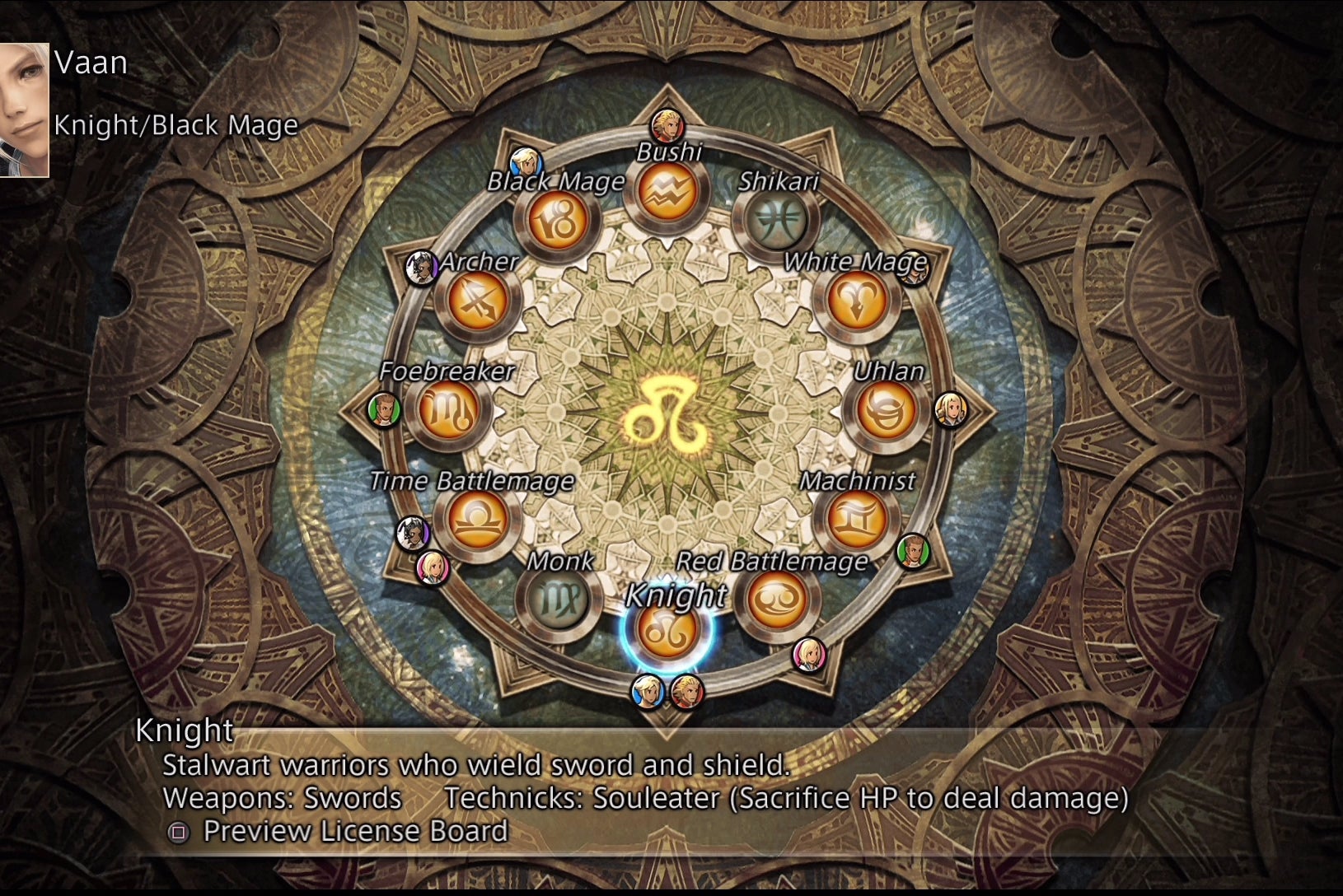 Imagem para Final Fantasy 12 The Zodiac Age - Classes, Zodiac License Board, Zodiac Job, Gambits e como construir a melhor party