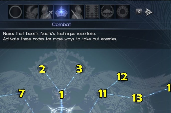 Obrazki dla Final Fantasy 15 - umiejętności: Combat (walka)