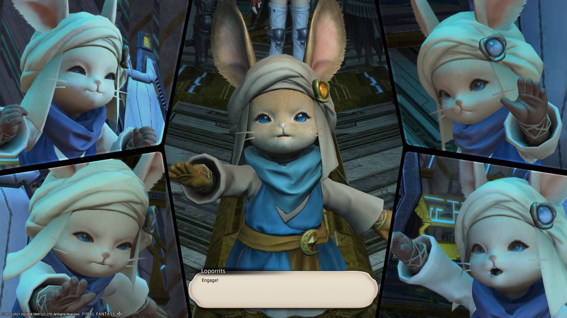 Final Fantasy 14 - A bunny creature called Loporrits says 