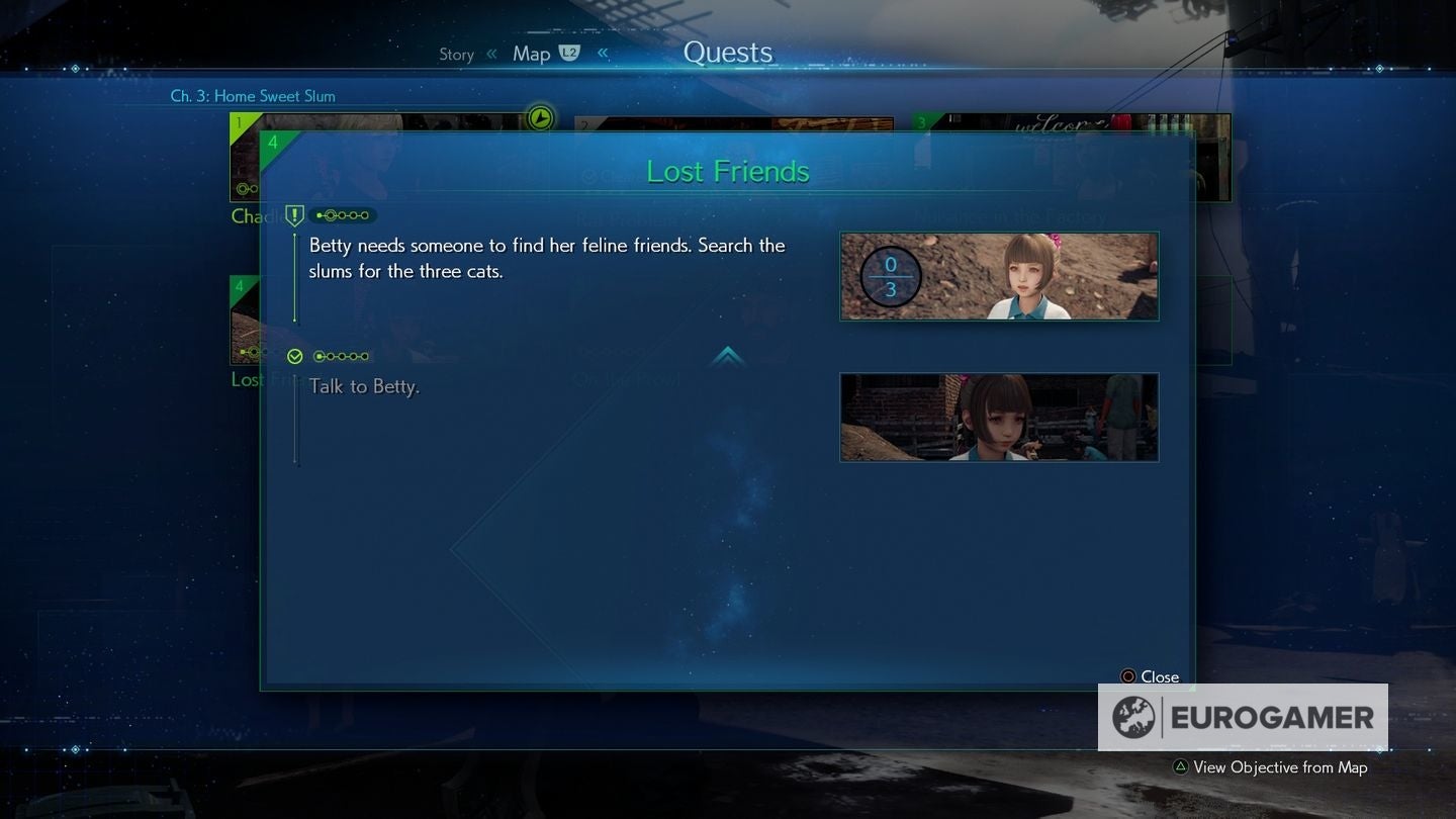 Final Fantasy 7 Lost Friends quest  Where to find all three cat locations in the Remake - 14