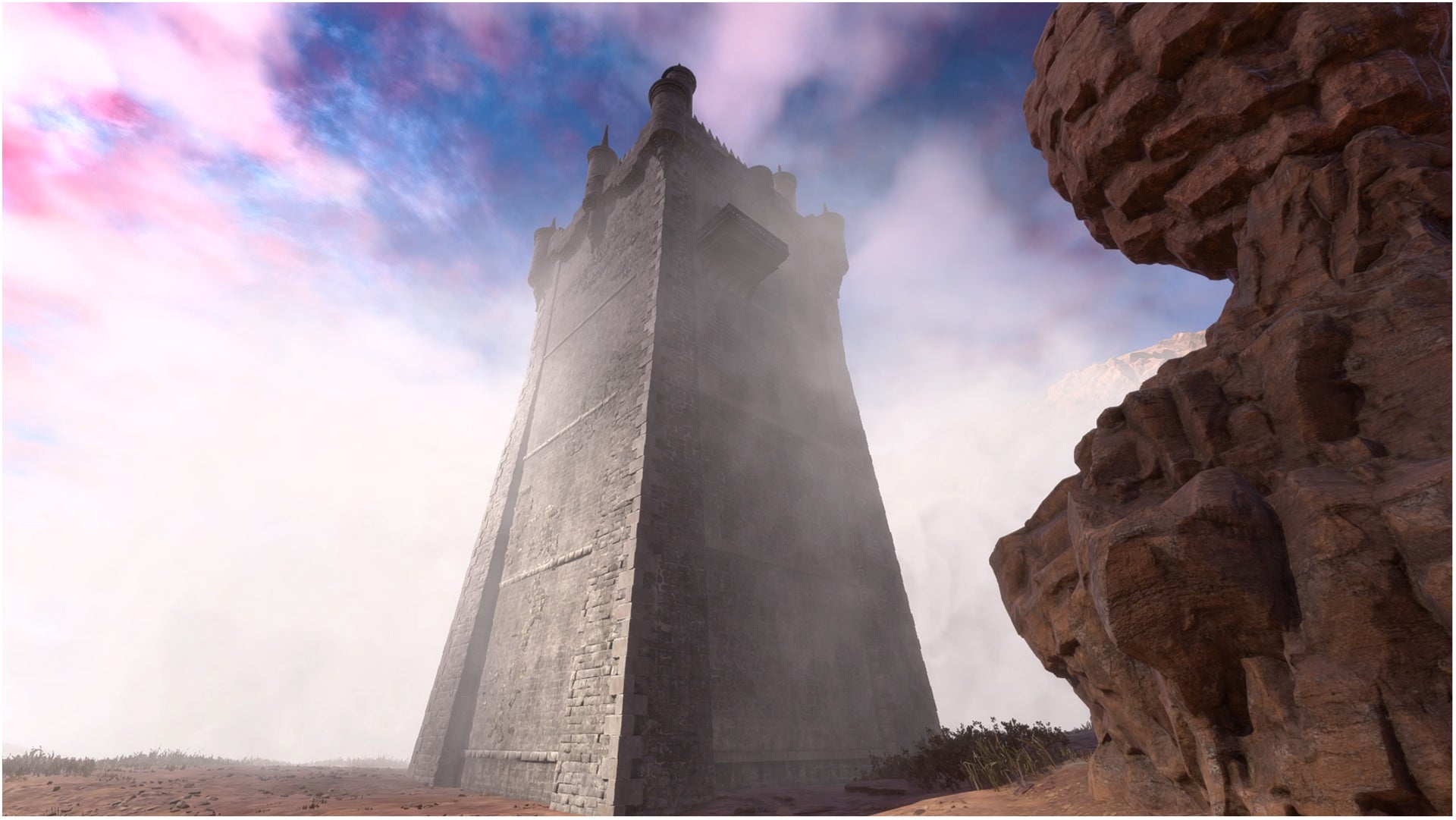 Forspoken, the exterior of the Kloros Guild tower