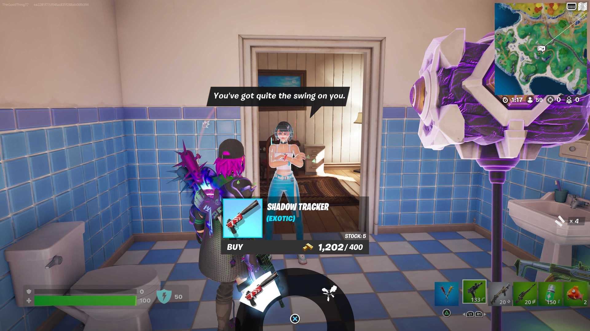 Where to purchase an Exotic weapon from a character in Fortnite - 17