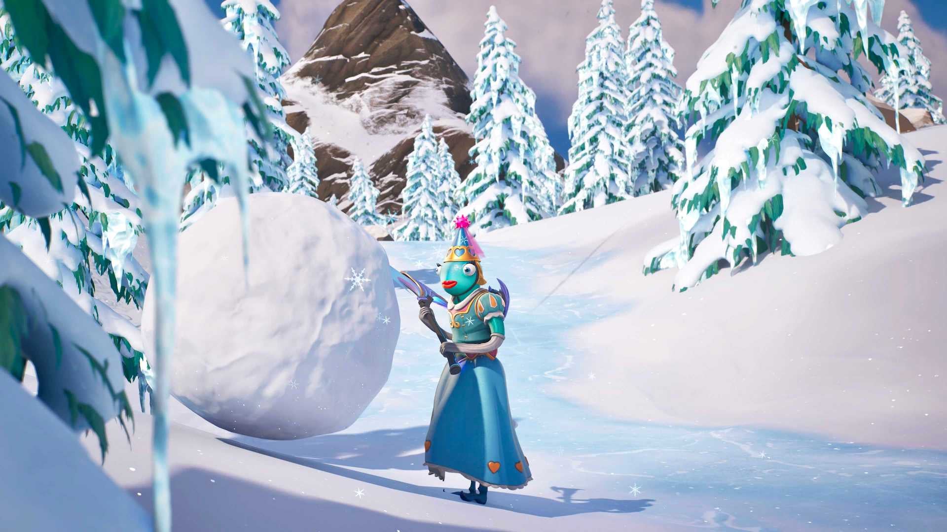 Image for How to hide in giant snowballs in Fortnite
