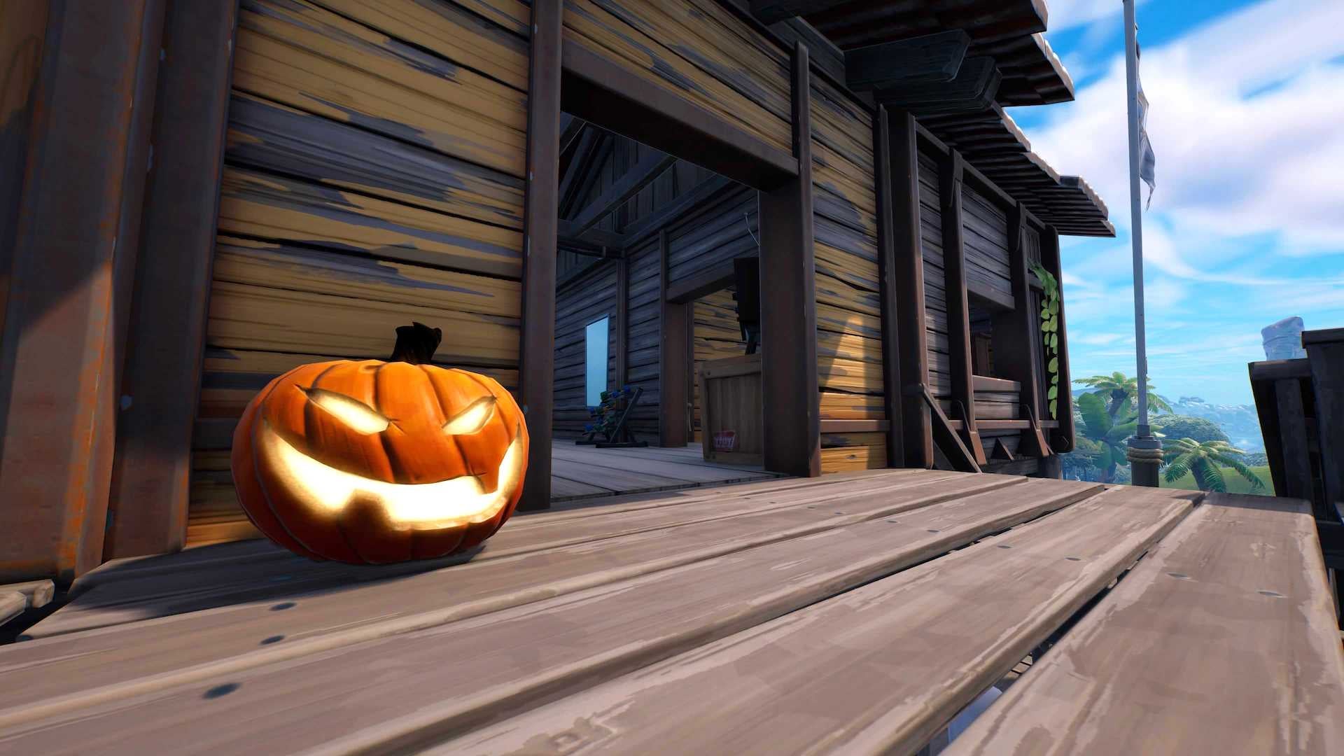 Image for How to destroy Jack O' Lanterns with a ranged weapon in Fortnite