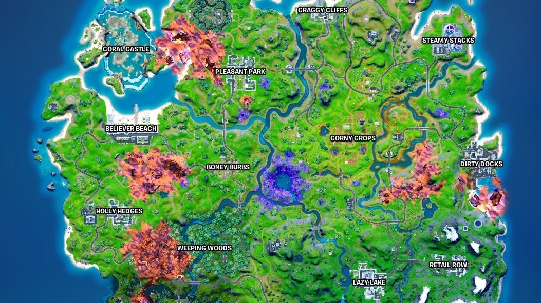 Most Up To Date Maps Fortnite New Map Changes And Additions For Season 8 Explained |  Eurogamer.net