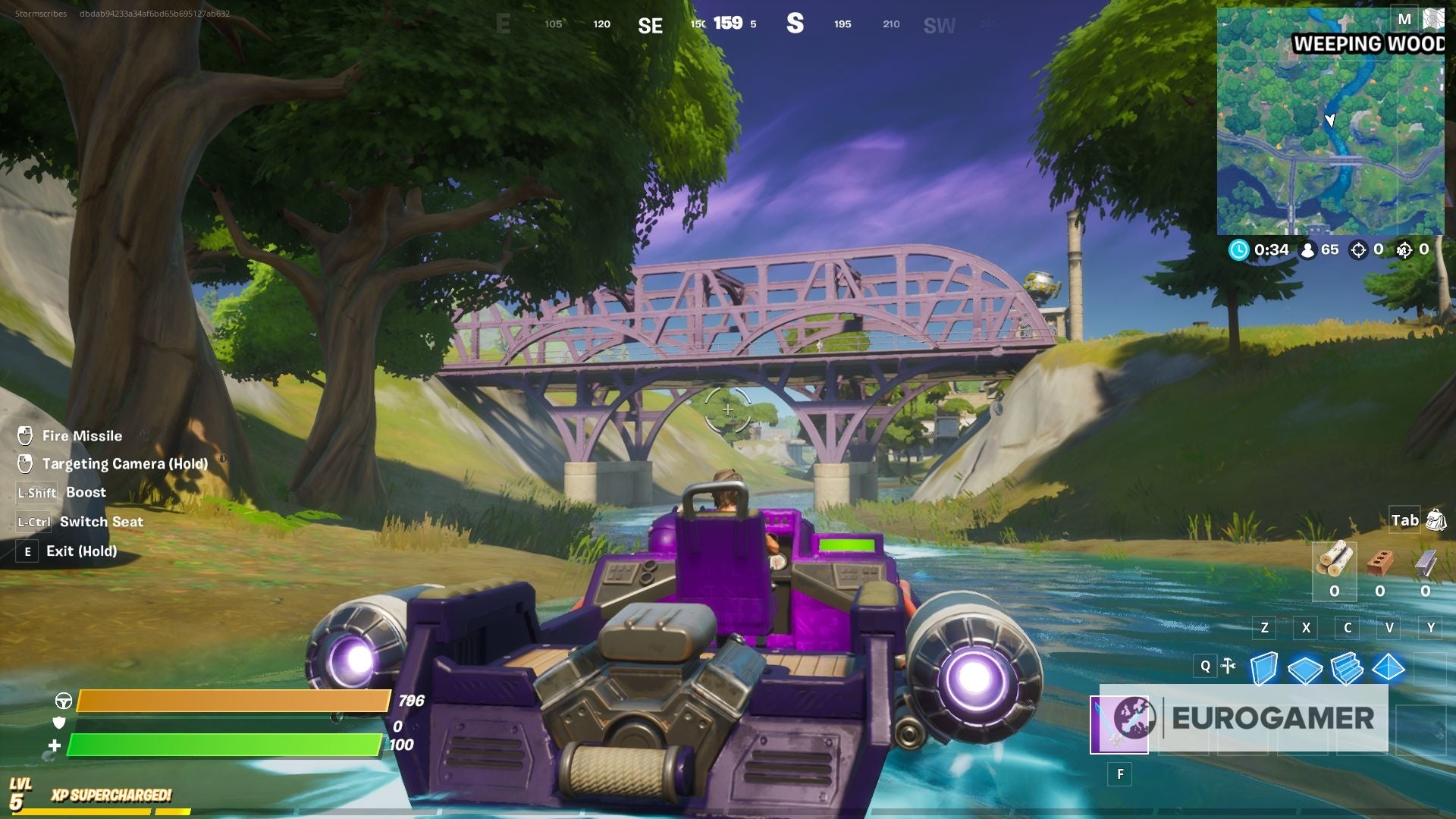 Fortnite   Ride a Motorboat under different coloured bridges explained - 44