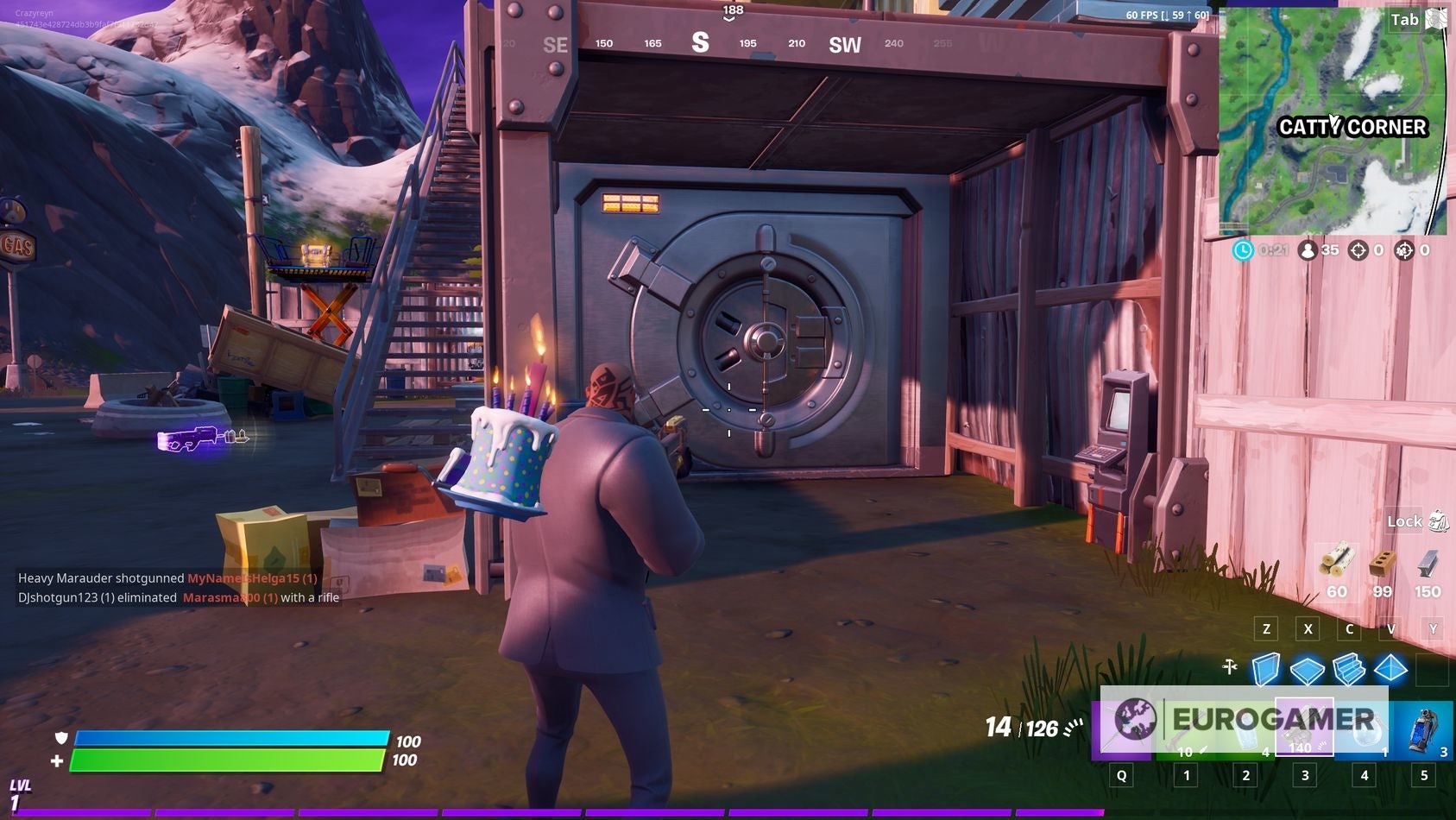 Fortnite Catty Corner Vault location and how to open it with the Catty Corner Keycard - 26