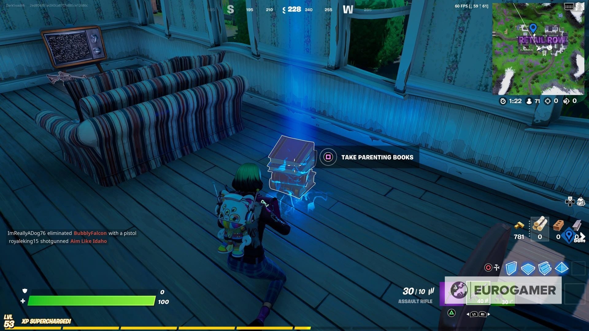 Fortnite   Parenting book locations  Where to collect parenting books from Holly Hatchery or Retail Row explained - 60