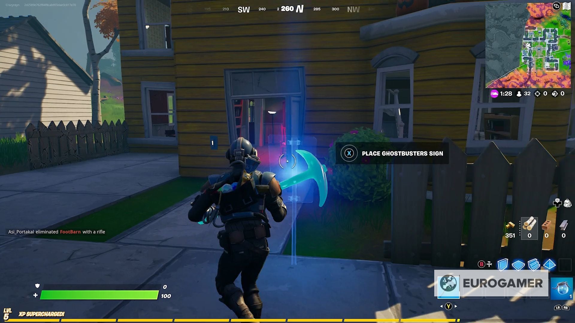 Fortnite Ghostbusters Signs locations in Holly Hedges  Dirty Docks or Pleasant Park - 74