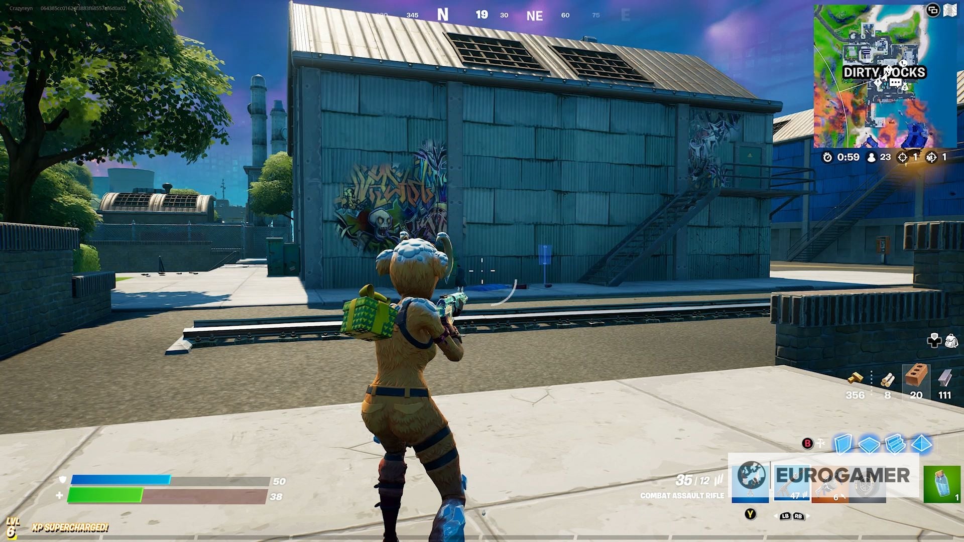 Fortnite Ghostbusters Signs locations in Holly Hedges  Dirty Docks or Pleasant Park - 64