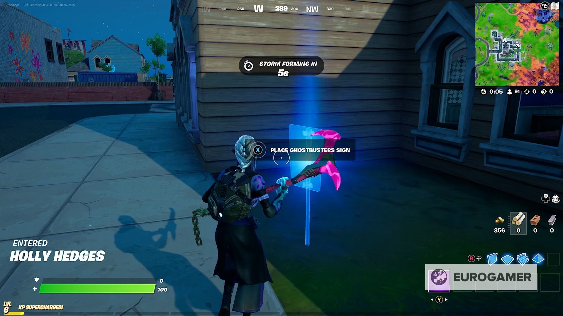 Fortnite Ghostbusters Signs locations in Holly Hedges  Dirty Docks or Pleasant Park - 32
