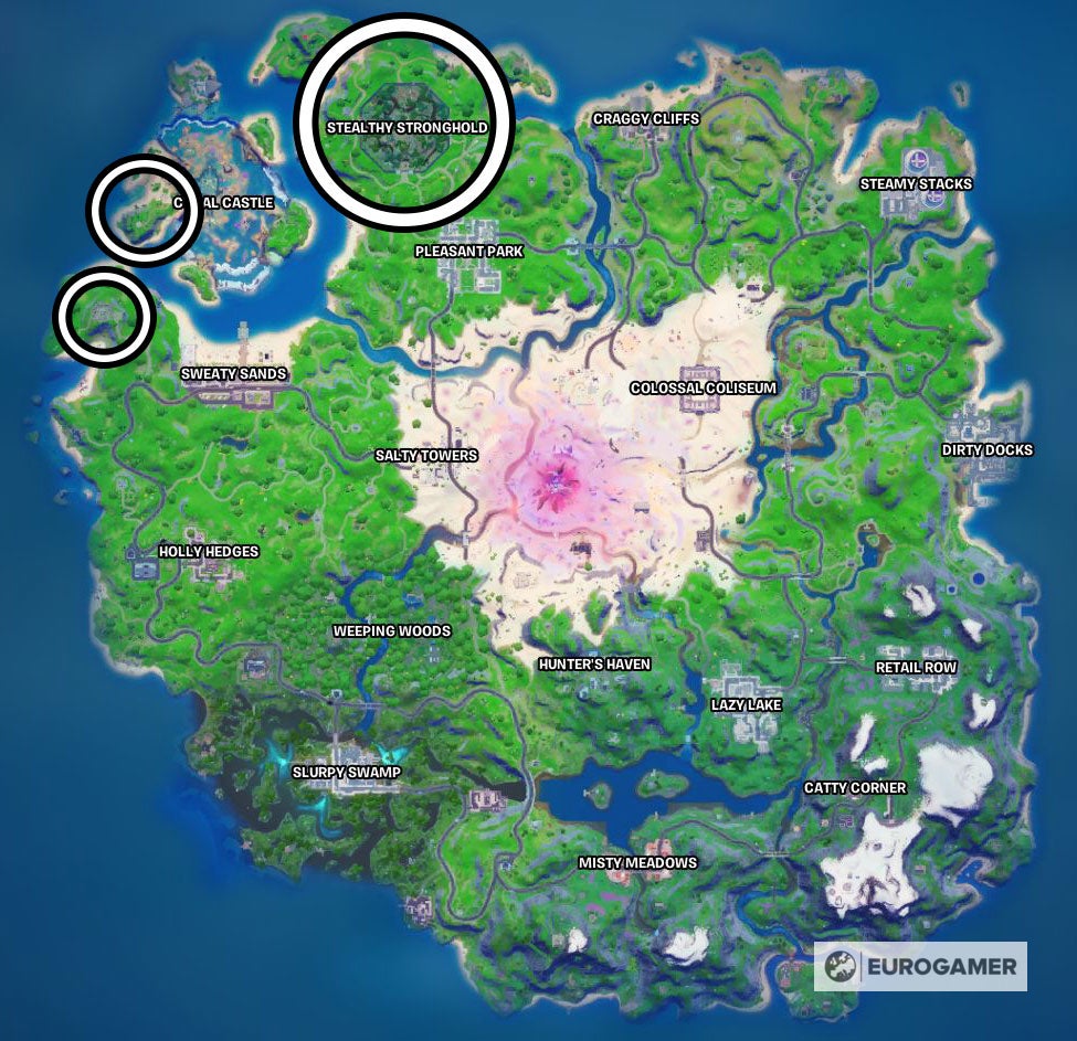 Fortnite   Grimbles  love potion locations  Collect Grimbles  love potion from Fort Crumpet  Coral Cove or Stealthy Stronghold explained - 98