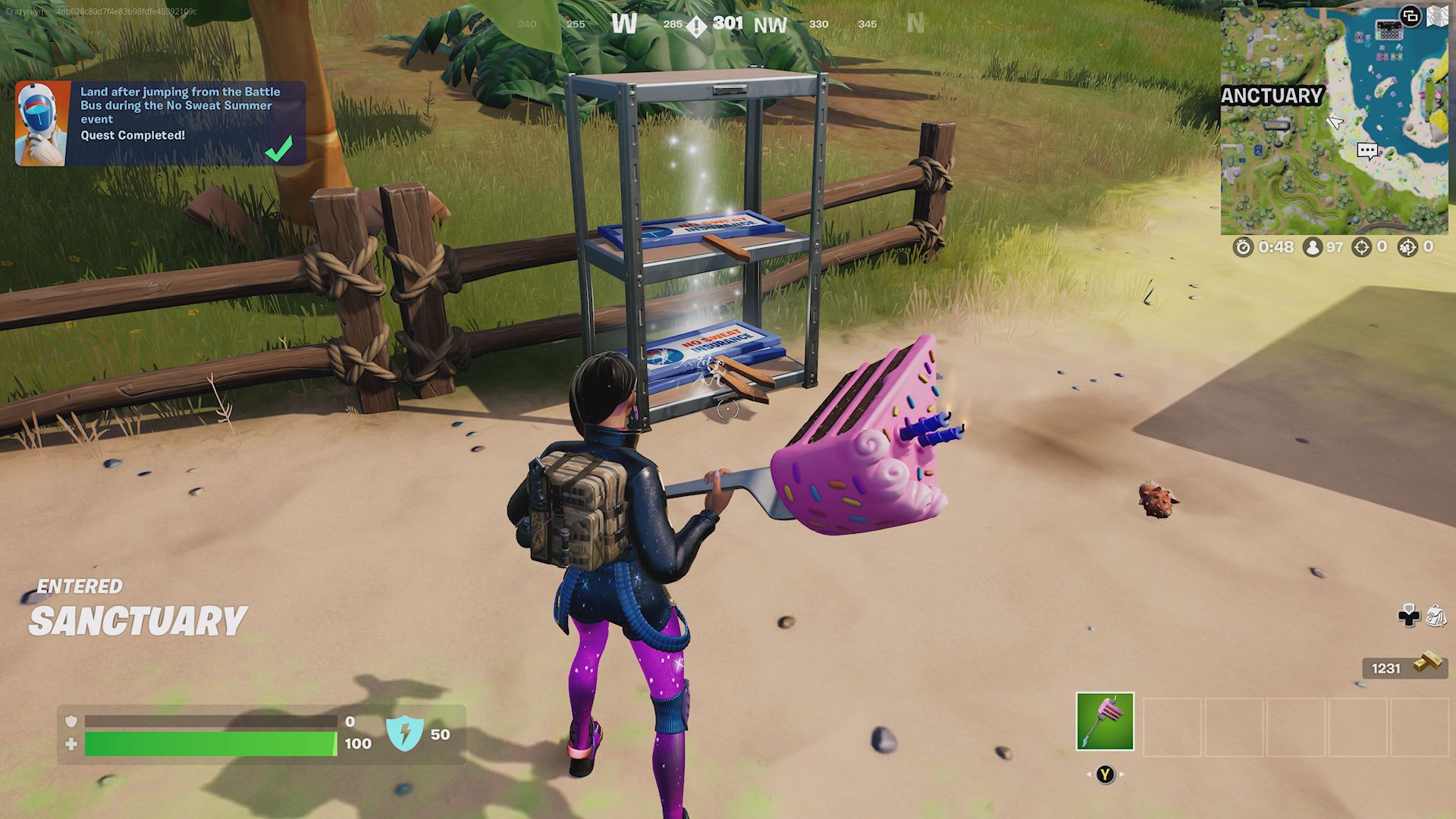 Fortnite No Sweat sign and sponsorship locations explained - 42