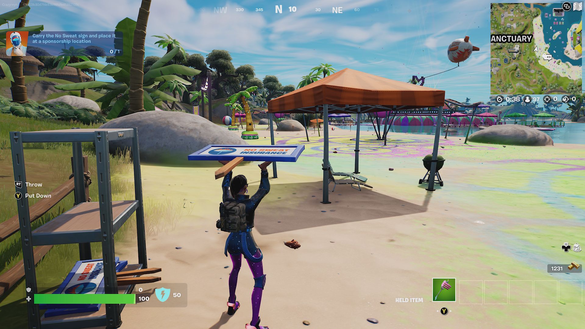 Fortnite No Sweat sign and sponsorship locations explained - 7