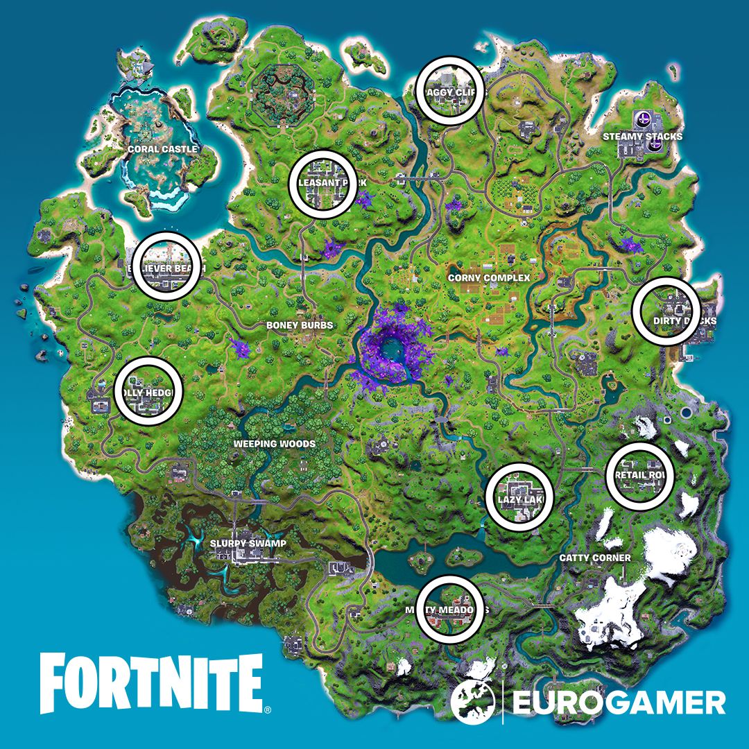 Fortnite   Coin locations  Where to place coins around the map to obtain the Free Guy emote - 92