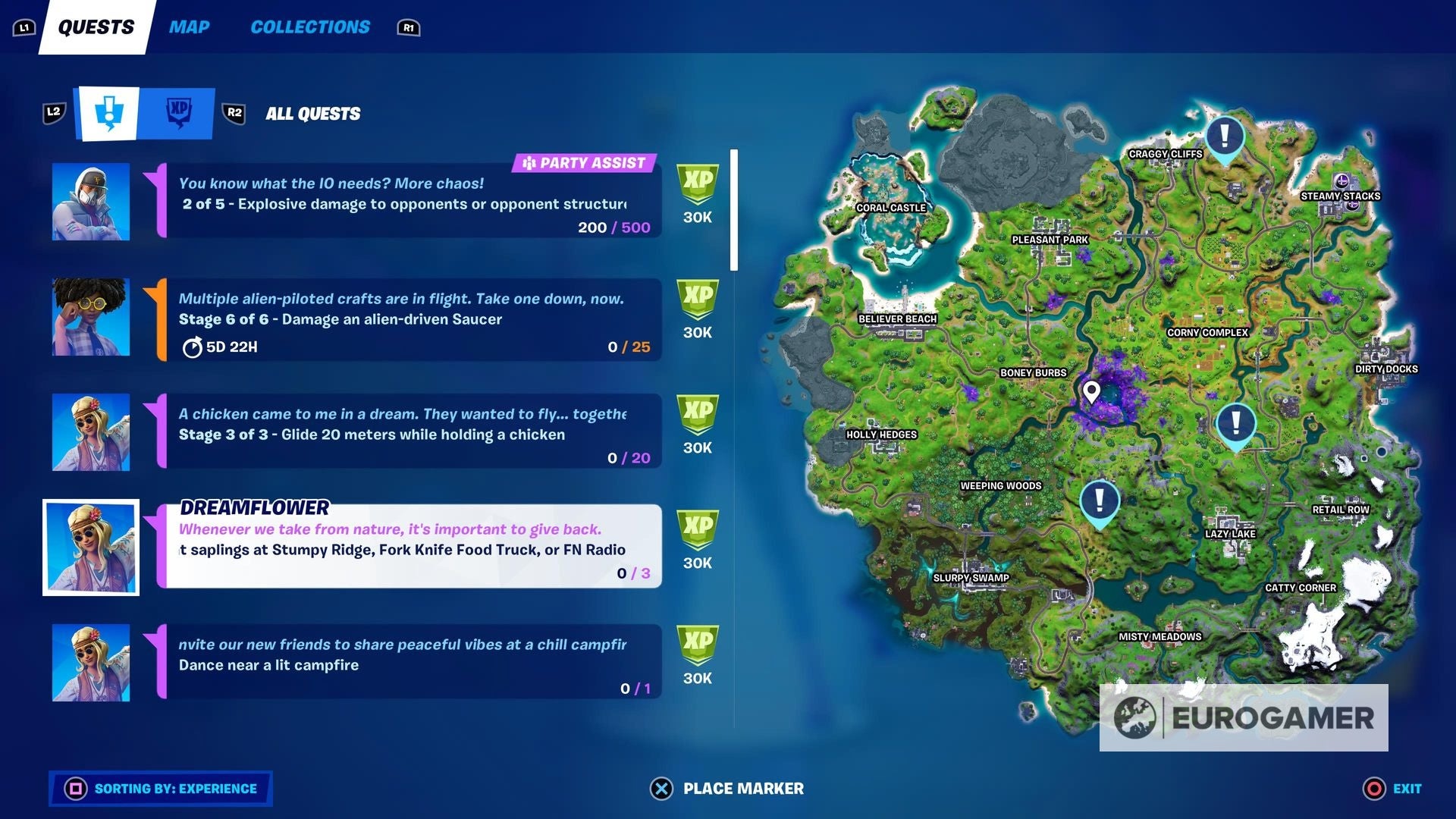 Fortnite  Plant saplings at Stumpy Ridge  Fork Knife Food Truck  or FN Radio explained - 5