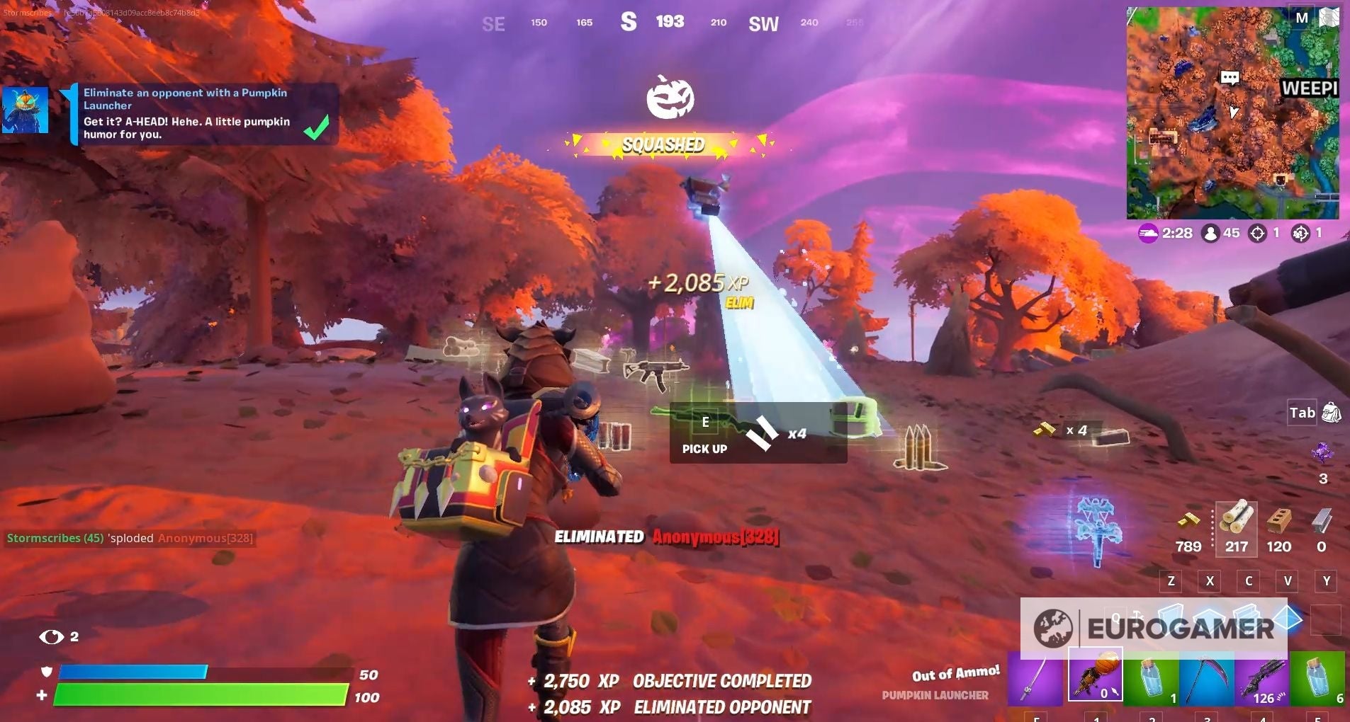 Fortnite Pumpkin Launcher location and how to eliminate an opponent with a Pumpkin Launcher explained - 14