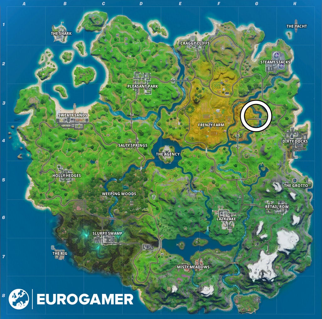 Fortnite Midas  golden llama location  where to find the golden llama between a junkyard  gas station and an RV campsite explained - 95