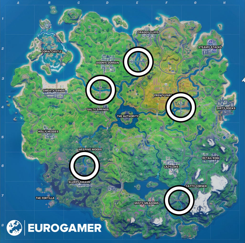 Fortnite   Ride a Motorboat under different coloured bridges explained - 77