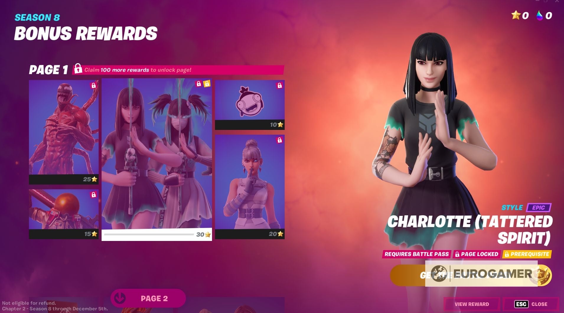 Fortnite Season 8 Battle Pass skins  including Charlotte  Kor  Fabio Sparklemane  Torin and Carnage - 67