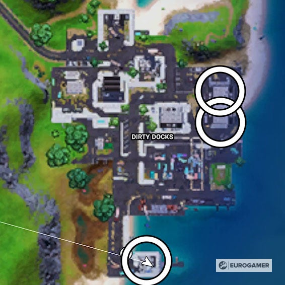 Fortnite   Spray Can locations  Where to find spray cans in warehouses in Dirty Docks or garages in Pleasant Park - 15