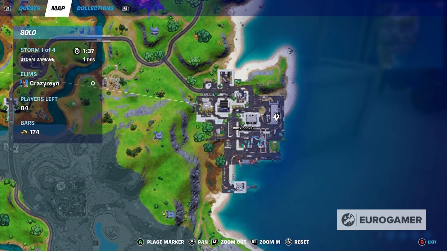 Fortnite   Spray Can locations  Where to find spray cans in warehouses in Dirty Docks or garages in Pleasant Park - 10