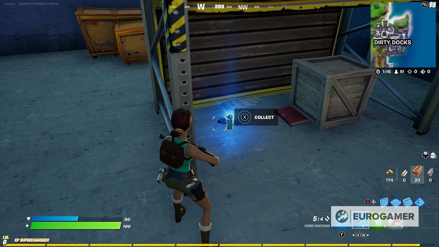 Fortnite   Spray Can locations  Where to find spray cans in warehouses in Dirty Docks or garages in Pleasant Park - 9
