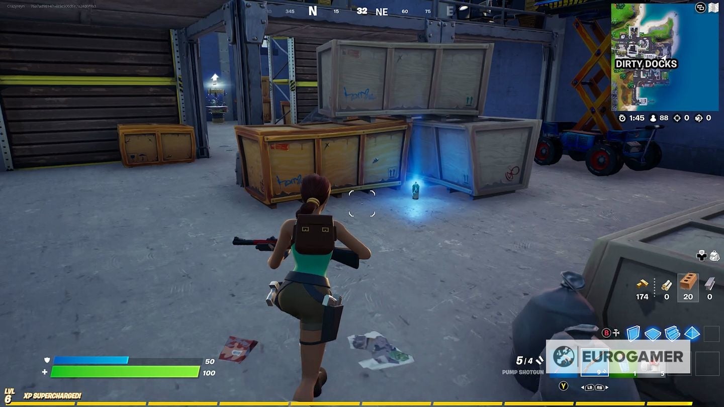 Fortnite   Spray Can locations  Where to find spray cans in warehouses in Dirty Docks or garages in Pleasant Park - 31