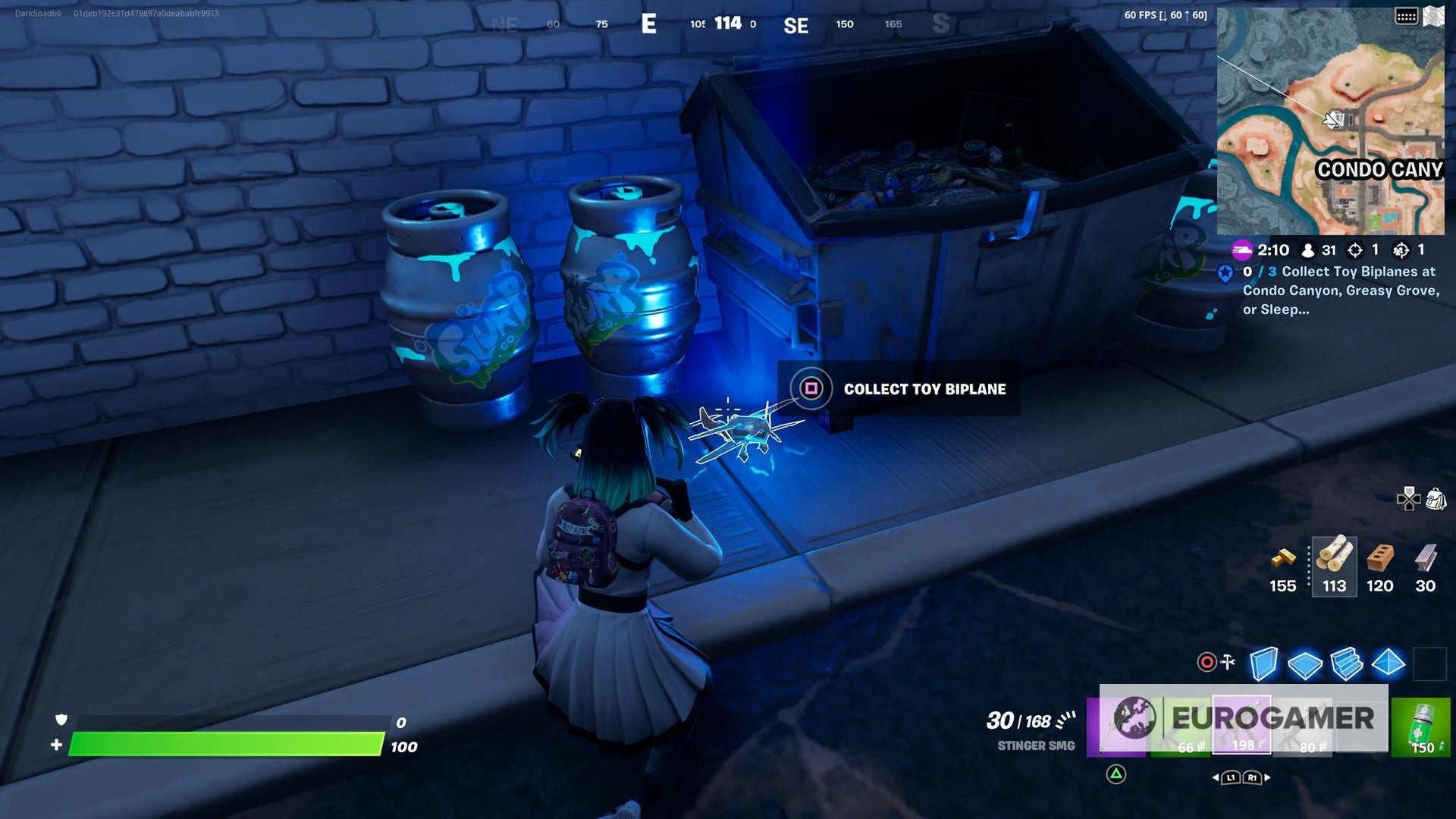 Fortnite  Collect Toy Biplanes at Condo Canyon  Greasy Grove or Sleep Sound locations - 1