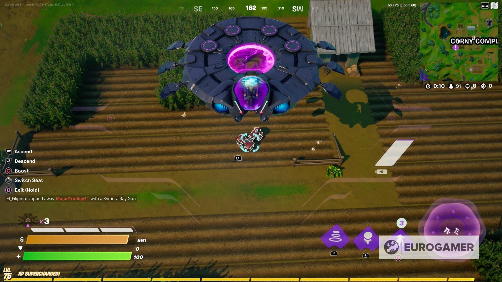 Fortnite  How to use the Grab itron or Saucer s tractor beam to deliver a tractor to Hayseed s farm explained - 81