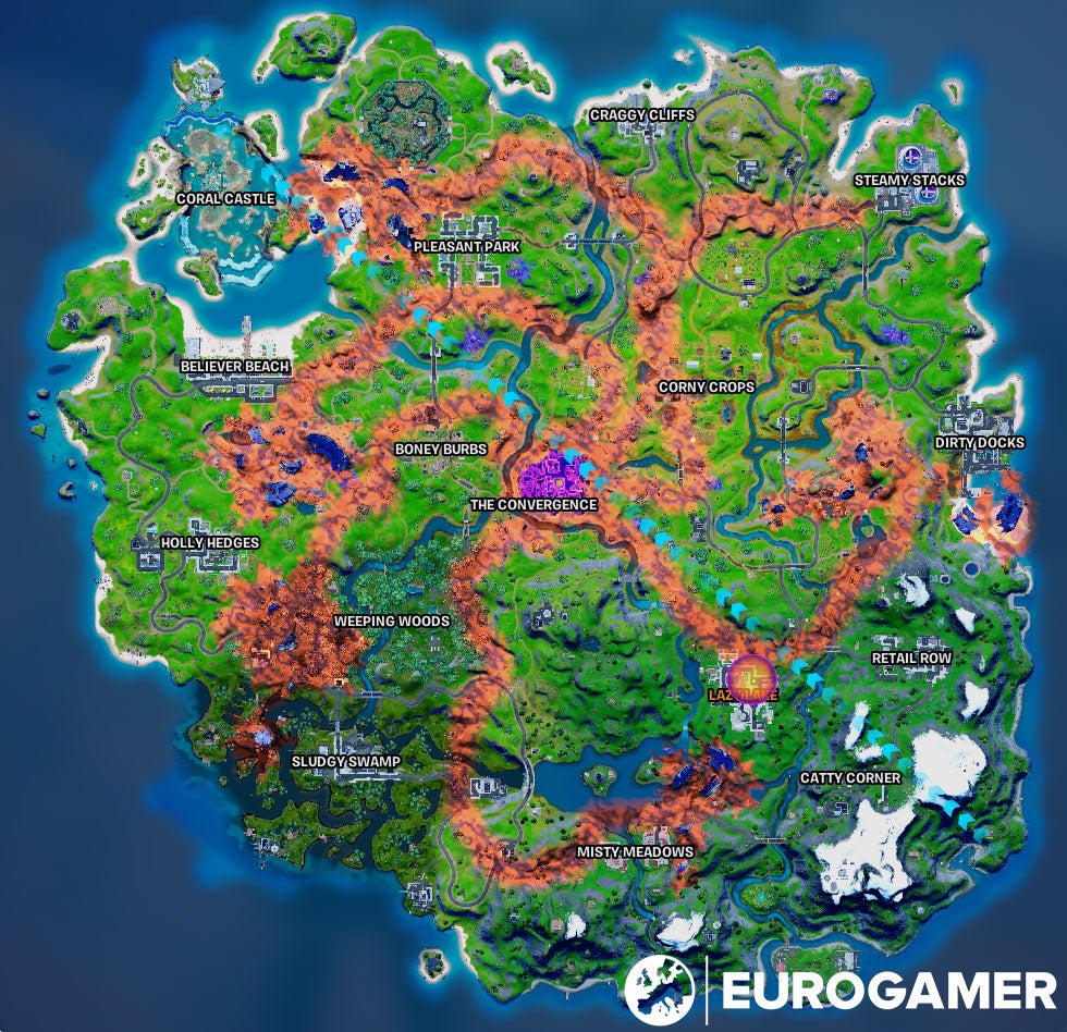 Most Up To Date Maps Fortnite New Map Changes And Additions For Season 8 Explained |  Eurogamer.net