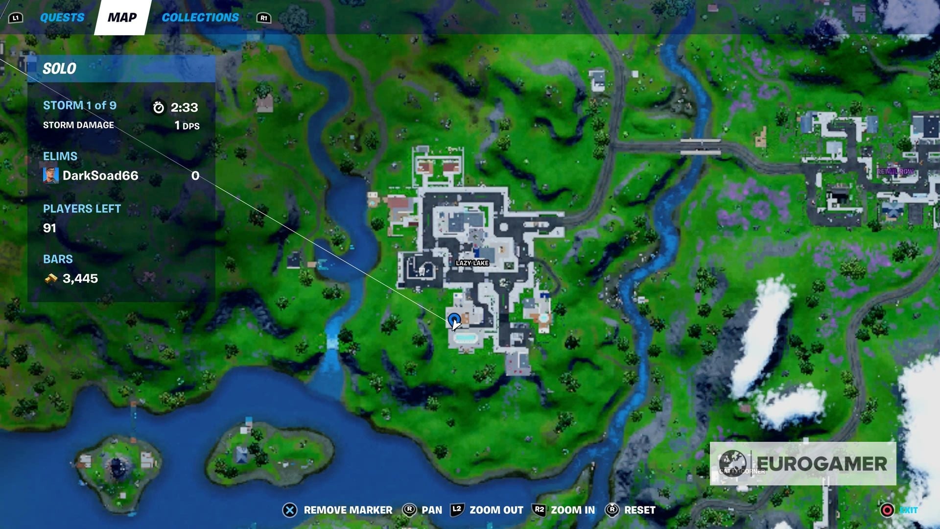 Fortnite  Where to collect a vase of flowers from Lazy Lake explained - 1