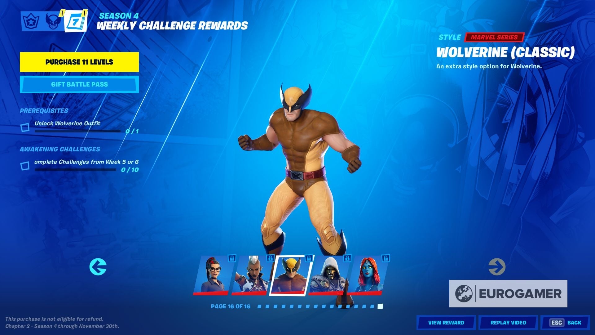 Fortnite Wolverine skin  How to unlock Wolverine and the Classic Wolverine variant by completing weekly challenges explained - 91