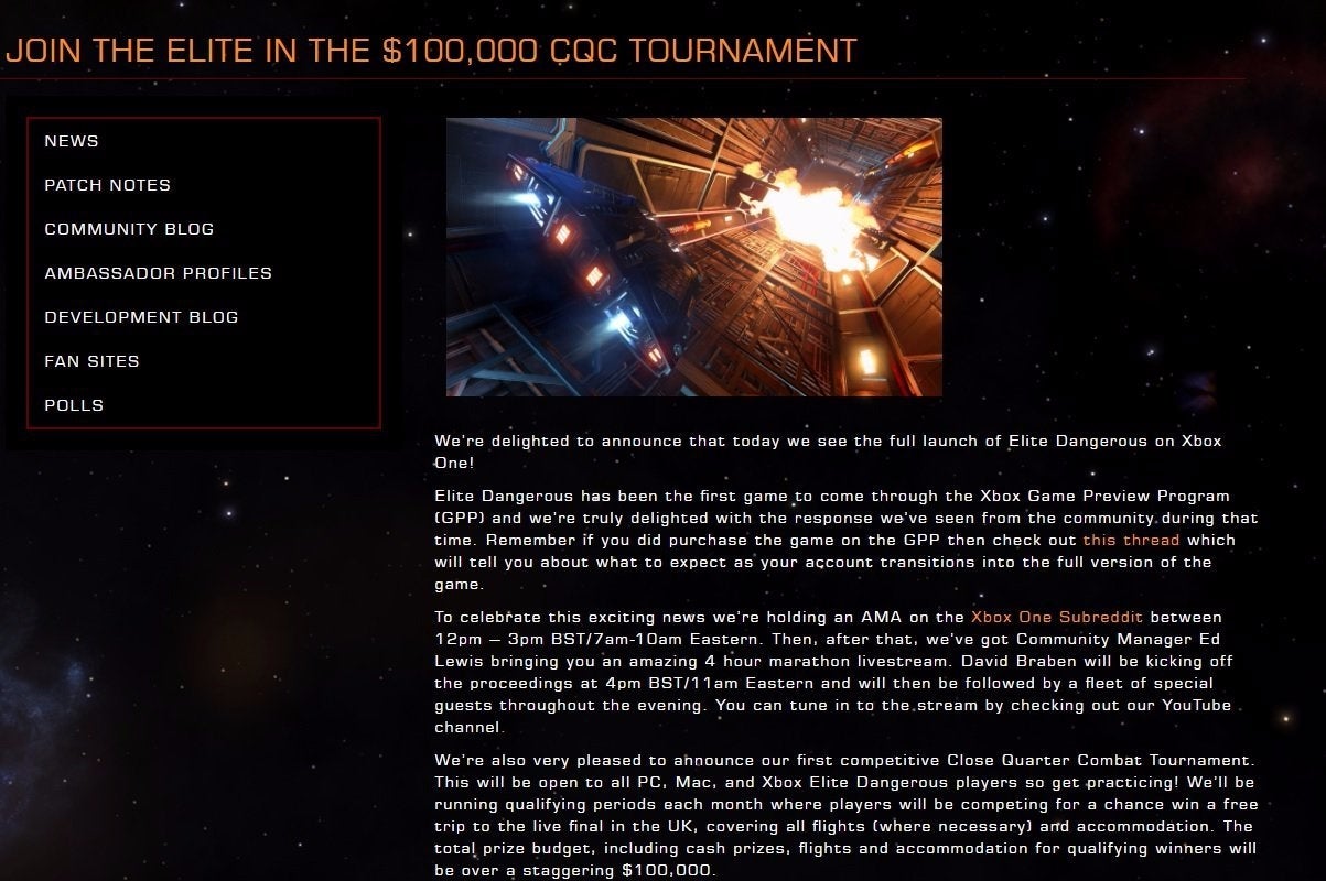 Image for Frontier cans its own $100,000 Elite Dangerous tournament