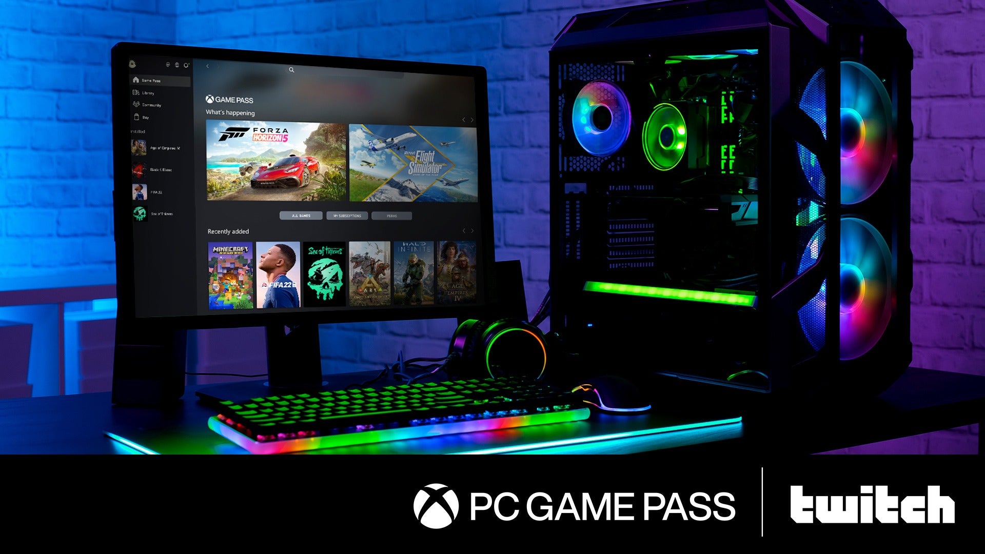 Twitch PC Game Pass collaboration image