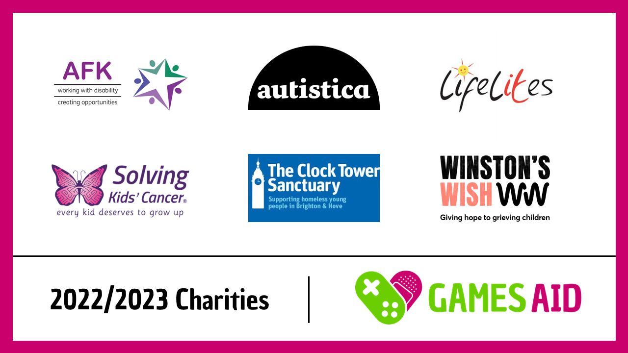 Image for GamesAid names six partner charities for 2022/23