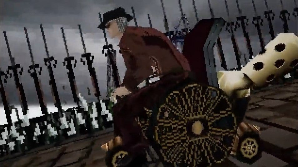 Bloodborne Kart - Gehrman sitting in his turbo wheelchair