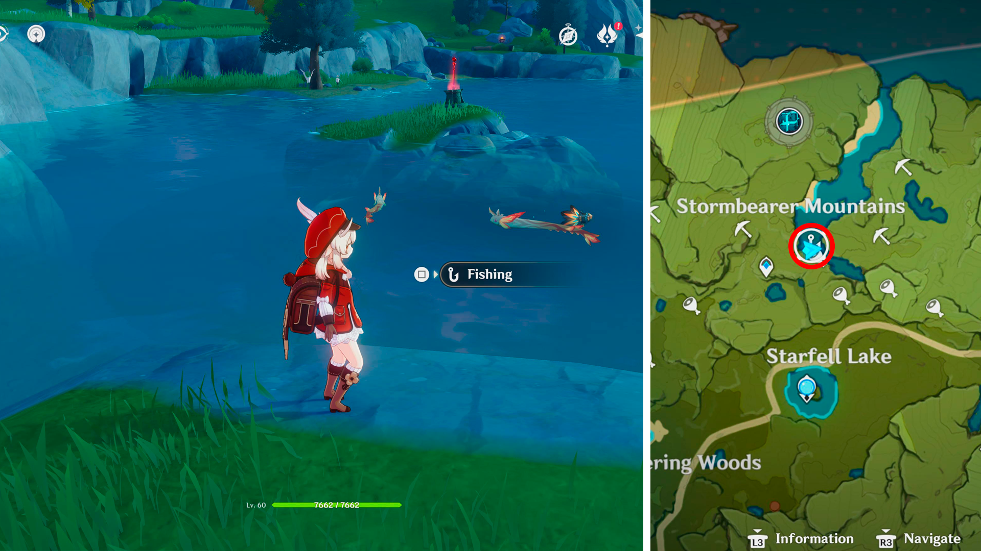 Genshin Impact Fishing Spot locations  including which fish can be caught and when they spawn - 72